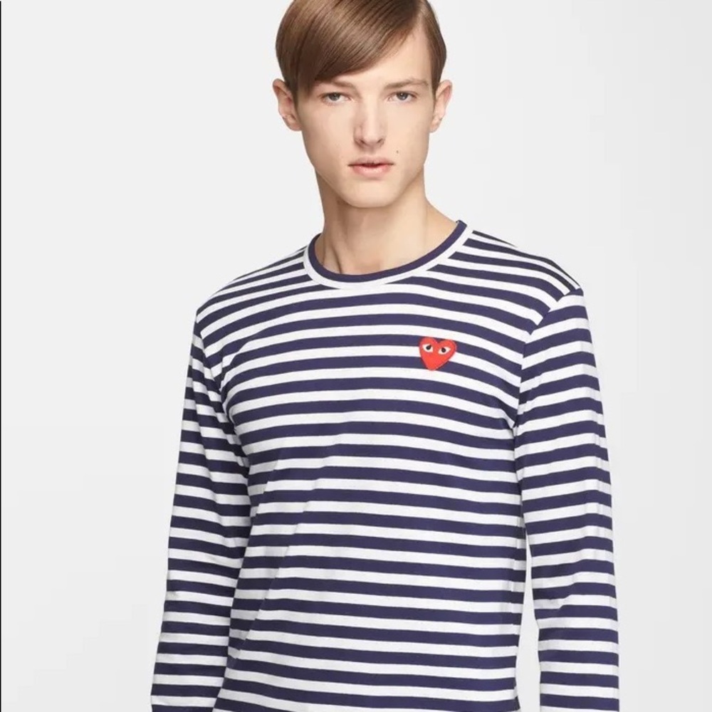 COMME DES GARÇONS PLAY stripe long sleeve shirt